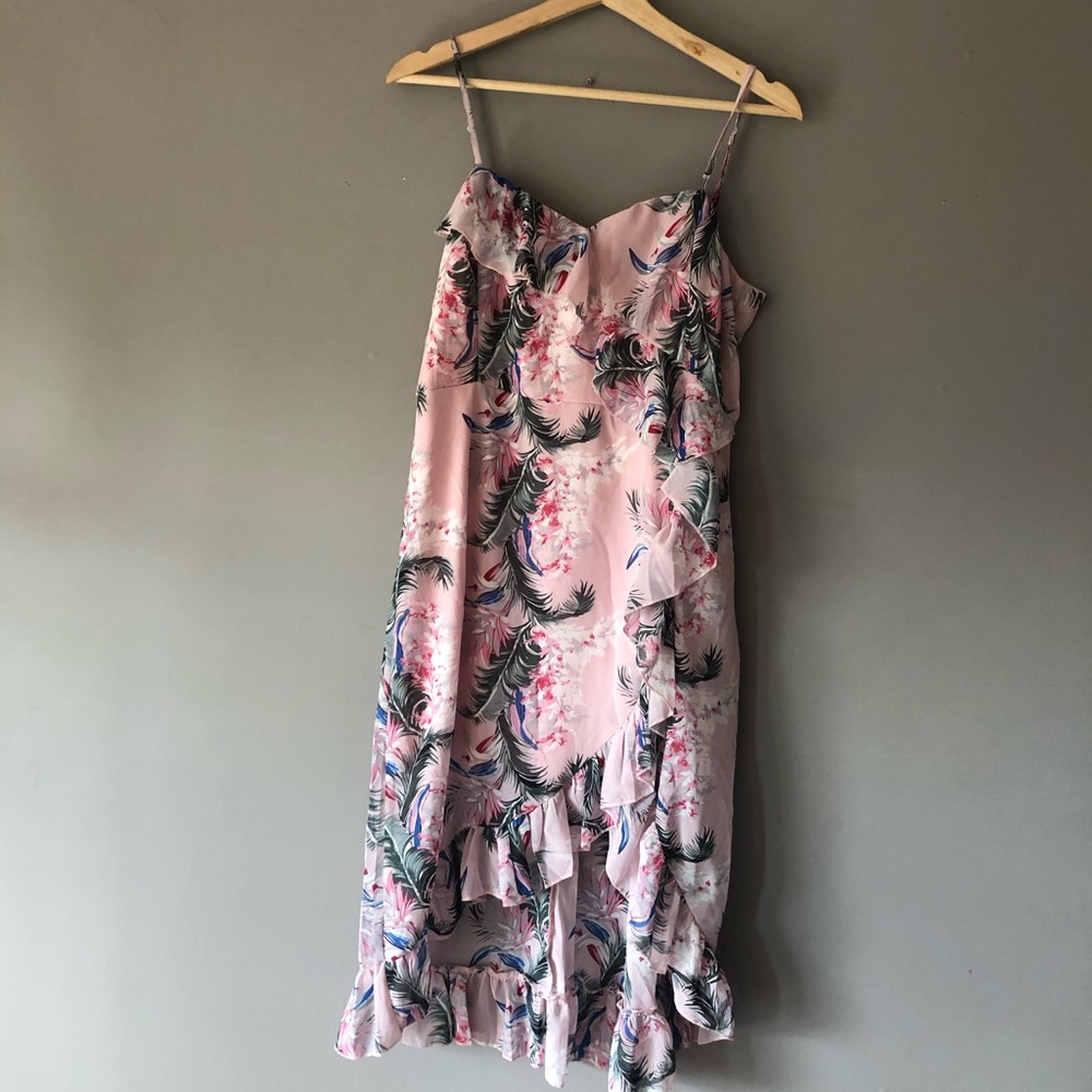 Cupshe pink floral dress size xl